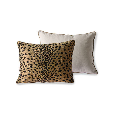 HKliving doris for hkliving: cushion flock print panther (30x40)