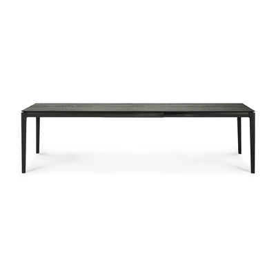 Ethnicraft Oak Bok black extendable dining table 160/240