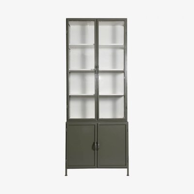 New Routz Detroit 4 deurs vitrinekast small- olive green