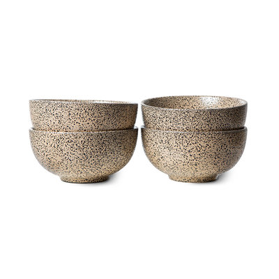 HKliving gradient ceramics: bowl taupe (set of 4)