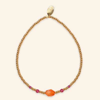 Mable Orange Gemstone armband