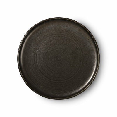 HKliving home chef ceramics: dinner plate rustic black