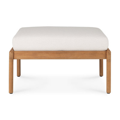 Ethnicraft outdoor teak Jack footstool off white