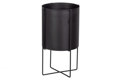 WOOOD Arda plantenpot metaal zwart 40cm