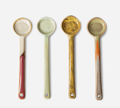 HKliving 70s ceramics: spoons M, scorpius (set of 4)