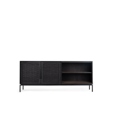 dBodhi Karma Charcoal Laag Dressoir 180 2 Deuren 2 Planken