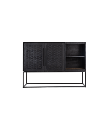 dBodhi Karma Charcoal Hoog Dressoir 2 Deuren 2 Planken