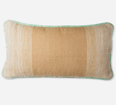 HKliving hand woven wool cushion camel (74x38)