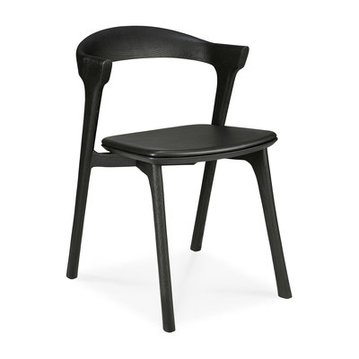 Ethnicraft Bok dining chair black leather