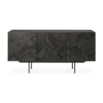 Ethnicraft Graphic black sideboard 3 doors