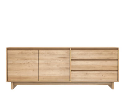 Ethnicraft Oak Wave Sideboard 2 doors 3 drawers