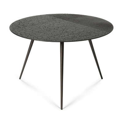Ethnicraft Luna 65 cm coffee table - lava - black