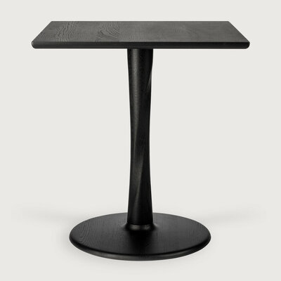 Ethnicraft Oak Torsion square black dining table