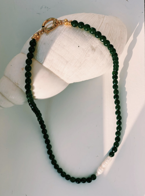 Bonnie Studios Roger Jade necklace green