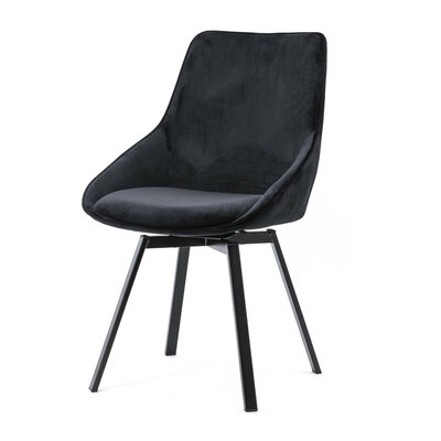 Sale By Boo Beau draaistoel fluweel zwart