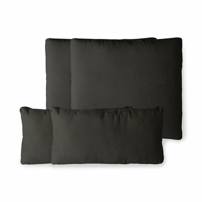 HKliving  outdoor lounge sofa cushions set black