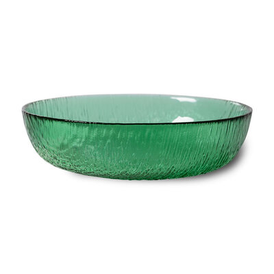 HKliving the emeralds: glass salad bowl, green