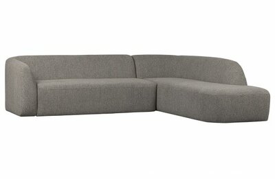 WOOOD Premium Sloping Hoekbank Rechts Grijs Melange