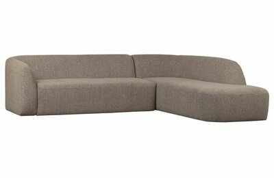 WOOOD Premium Sloping Hoekbank Rechts Lichtbruin Melange