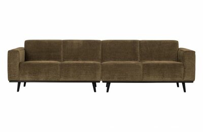WOOOD Premium Statement 4-zits Bank 280 cm Platte Brede Rib Rock
