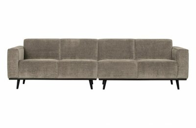 WOOOD Premium Statement 4-zits Bank 280 cm Platte Brede Rib Clay