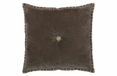 Woood Levy kussen micro velvet mocca 45x45cm