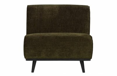 WOOOD Premium Statement 1-zits Element Brede Platte Rib Warm Groen