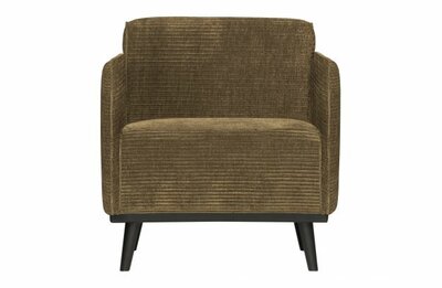 WOOOD Premium Statement Fauteuil Met Arm Brede Platte Rib Rock