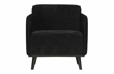 WOOOD Premium Statement Fauteuil Met Arm Brede Platte Rib Graphite