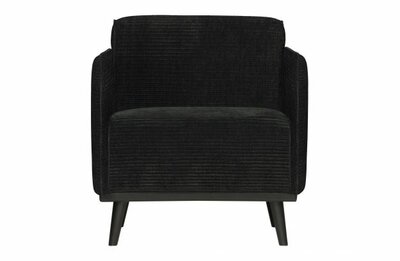 BePureHome Statement Fauteuil Met Arm Brede Platte Rib Graphite