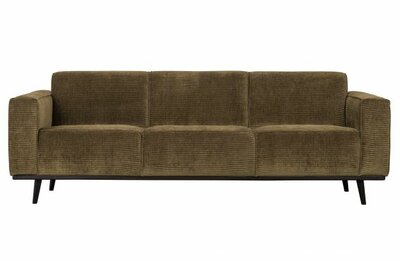 WOOOD Premium Statement 3-zits Bank 230cm Brede Platte Rib Rock