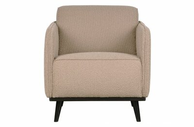 WOOOD Premium Statement Fauteuil Met Arm BoucLÈ Beige
