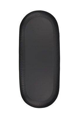 Zusss ovalen stylingbord metaal 50x20 cm zwart