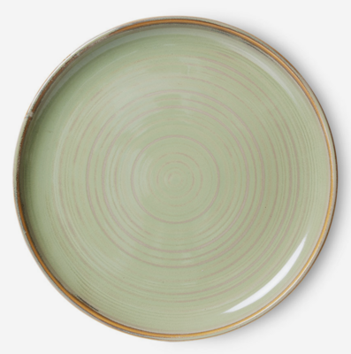 HKLIVING dinerbord mosgroen