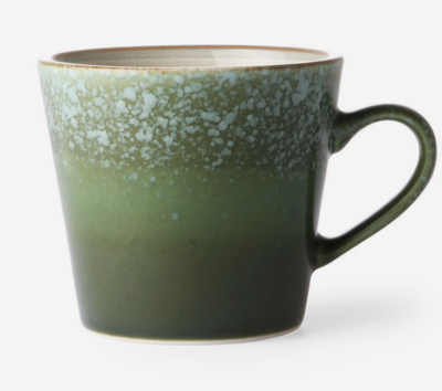 HKliving 70s ceramics: cappuccino mug grass