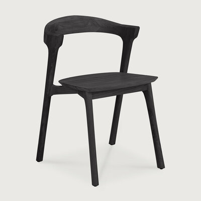 Ethnicraft outdoor Bok dining chair varnished teak black