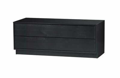 WOOOD Premium Finca Tv Meubel 100cm Grenen Diep Zwart