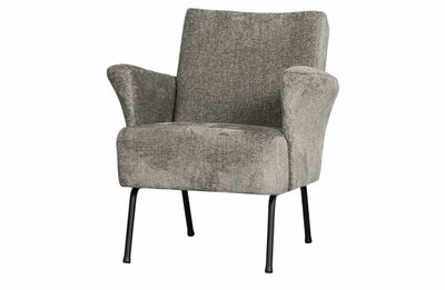 Bepurehome Muse Fauteuil Grof Geweven Stof Taupe