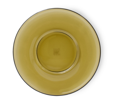 HKliving 70s glassware: saucers mud brown (set of 4)