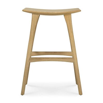 Ethnicraft Oak Osso barstool varnished high