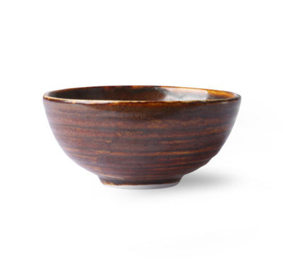 HKLIVING Chef ceramics: dessertschaal rustiek bruin