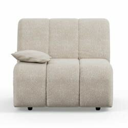 kliving Wave couch: Element Left Low Arm, Corduroy Rib, Boucle Cream