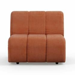 kliving Wave couch: Element Middle, Corduroy Rib, Dusty Orange