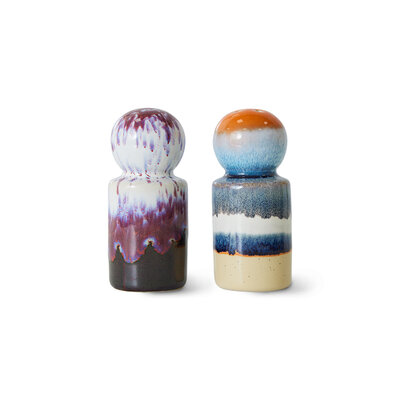 HKLIVING 70s ceramics: pepper & salt jar, stargaze