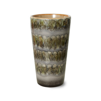 HKLIVING 70s ceramics: latte mugs, fern
