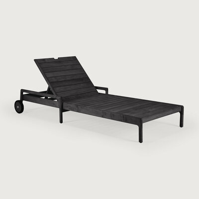 Ethnicraft outdoor Teak Zwart Jack Adjustable Lounger