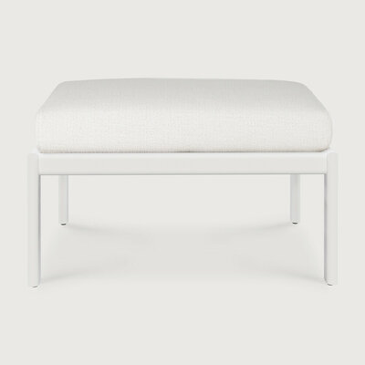 Ethnicraft Jack Outdoor Footstool Aluminium Off White