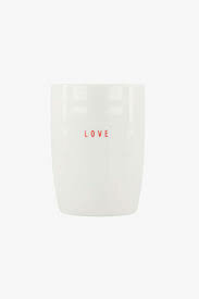 ZUSSS KOFFIEMOK LOVE WIT/ROOD