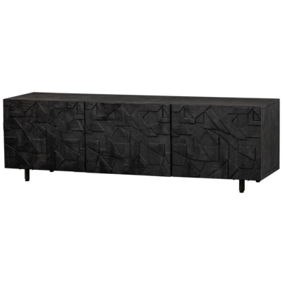 WOOOD Premium Counter TV Meubel Mango Zwart