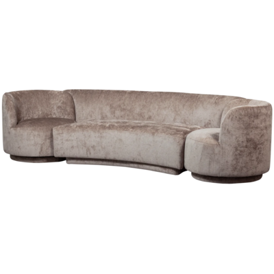 WOOOD Premium Combi-Popular: Bankje + Fauteuils Taupe